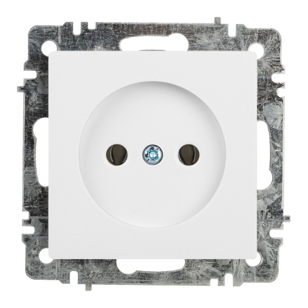 Розетка Intro Accent 2Р 16А-250В IP20 белый 6-201-01