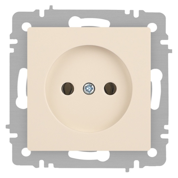 Розетка Intro Accent 2Р 16А-250В IP20 слоновая кость 6-201-02 (бежевый)