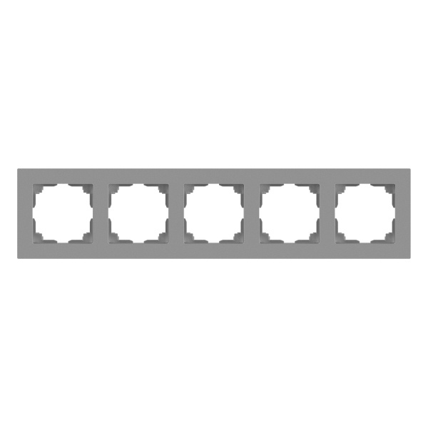 Рамка на 5 постов Intro Accent алюминий 6-505-03