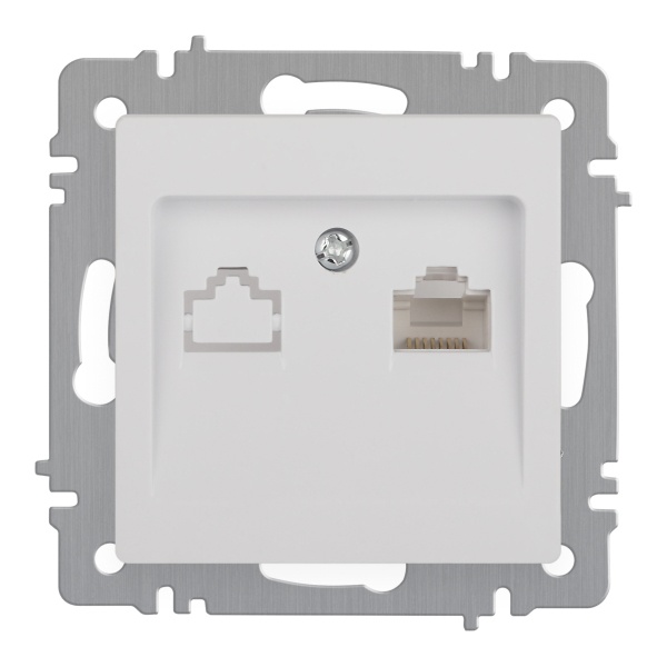 Розетка информационная Intro Accent RJ45 IP20 белый 6-303-01