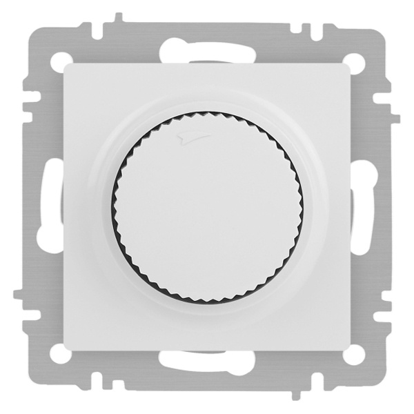 Светорегулятор Intro 600Вт поворотный 230В IP20 белый матовый 6-401-01М