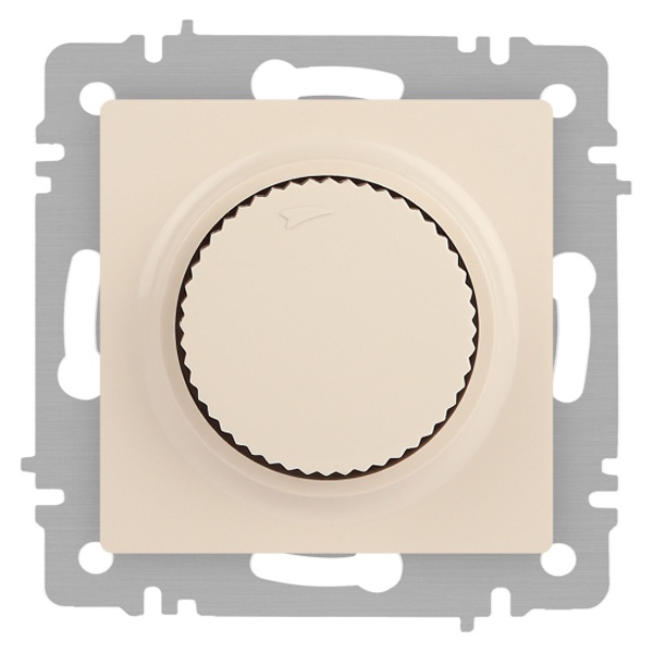 Светорегулятор Intro 600Вт поворотный 230В IP20 слоновая кость 6-401-02 (бежевый)