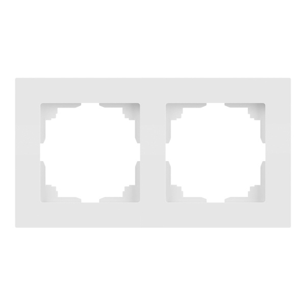 Рамка на 2 поста Intro Accent белый матовый 6-502-01М