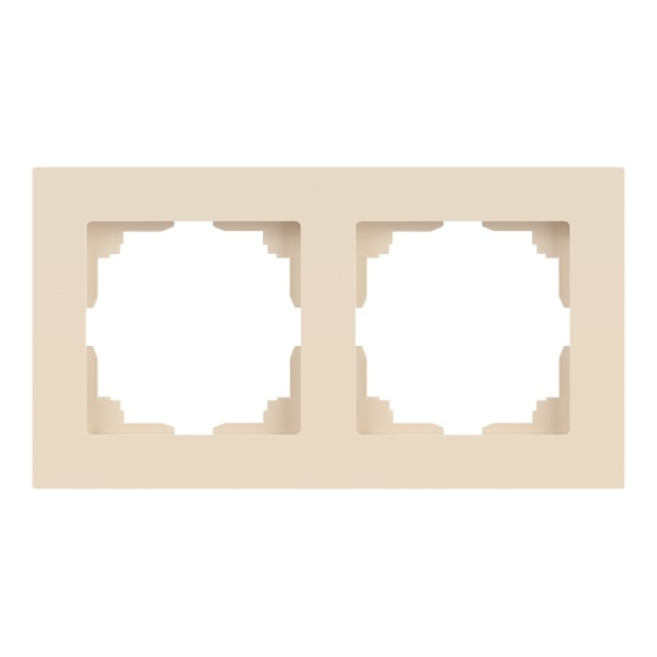 Рамка на 2 поста Intro Accent, слоновая кость 6-502-02 (бежевый)