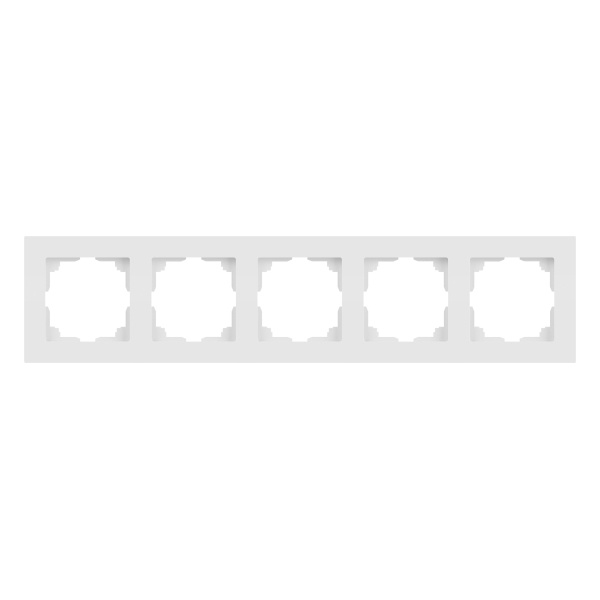 Рамка на 5 постов Intro Accent белый матовый 6-505-01М