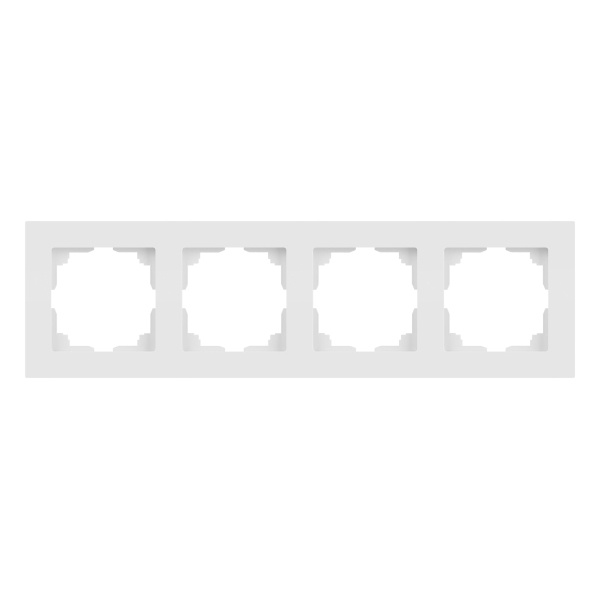 Рамка на 4 поста Intro Accent белый матовый 6-504-01М