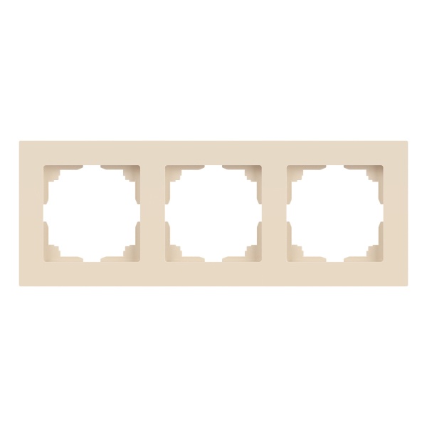 Рамка на 3 поста Intro Accent, слоновая кость 6-503-02 (бежевый)