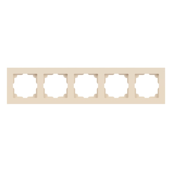 Рамка на 5 постов Intro Accent, слоновая кость 6-505-02 (бежевый)