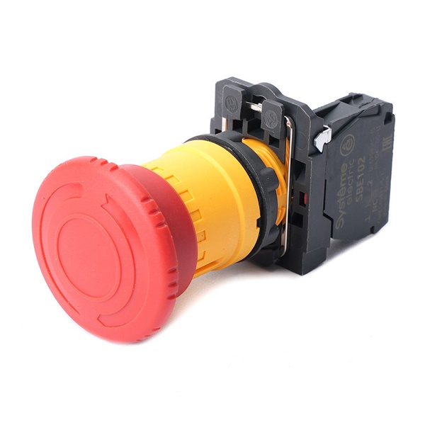 Кнопка аварийной остановки в сборе SE SB5 22мм 40мм поворот для возврата 1НЗ IP65 пластик красная