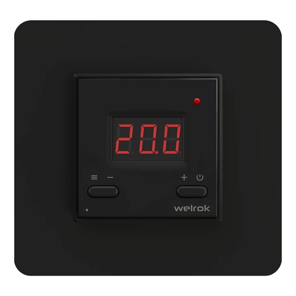 Умный терморегулятор для теплого пола геозонирование Wi-Fi Welrok az bk 16 А, 3000 Вт, черный