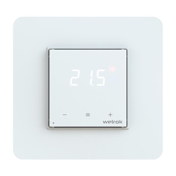 Умный терморегулятор для теплого пола геозонирование Wi-Fi Welrok oz 16 А, 3000 Вт, +5…+45 °С, белый
