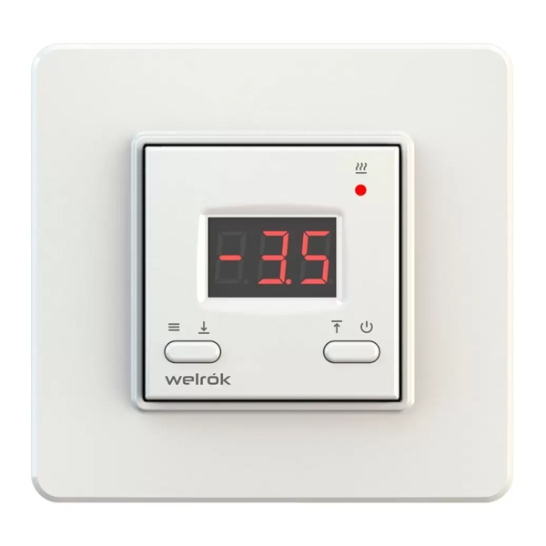 Терморегулятор для систем антиобледенения Welrok kt 16 А, 3000 Вт,0…10 °С, -20…-1 °С, белый