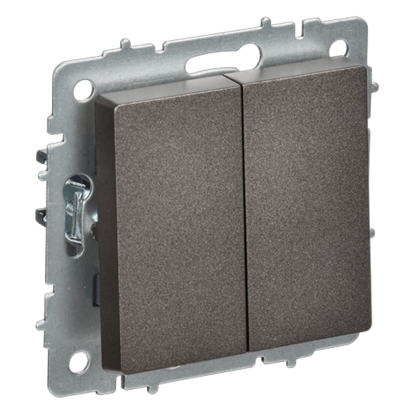 Переключатель перекрестный 2-клавишный ИЭК BRITE 10А бронза (ВС10-2-3-БрТБ)