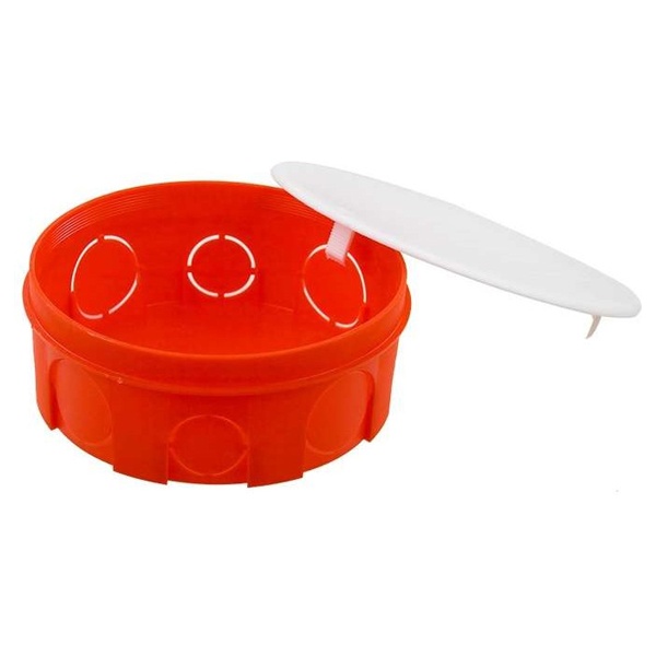 Коробка распределительная Hegel d 100 глубина 40 мм с крышкой скрытой установки для сплошных стен