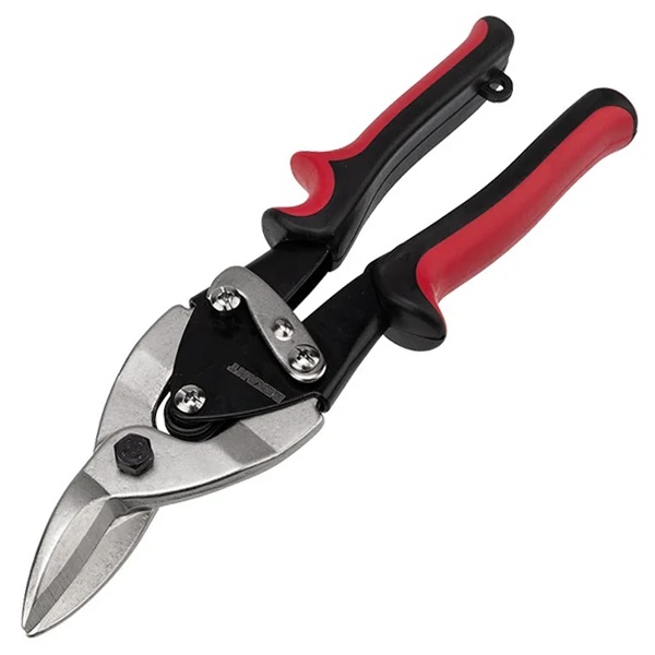 Ножницы по металлу левые Rexant 260 мм никелированные, двухкомпонентные рукоятки