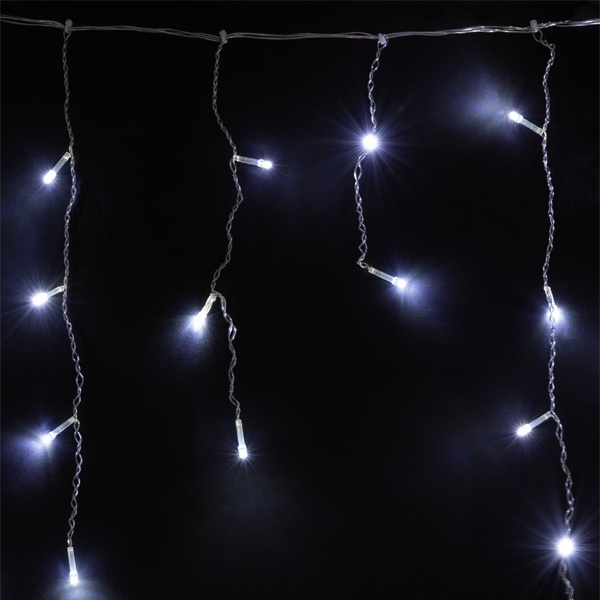 Гирлянда светодиодная TDM Бахрома 1,9х0,5 м 68LED белый 250В, 8 режимов свечения IP20