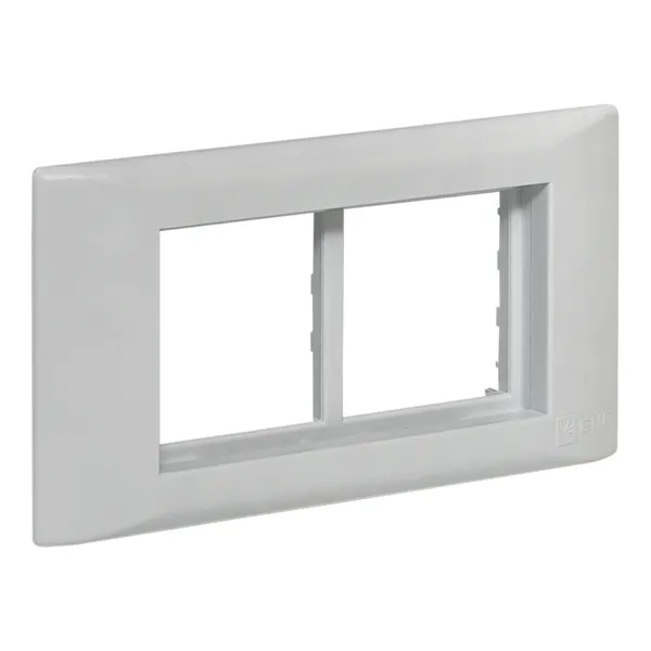 Рамка+суппорт EKF C-Line на 4 модуля (2 поста) для парапетного кабельного канала 105х50мм белый