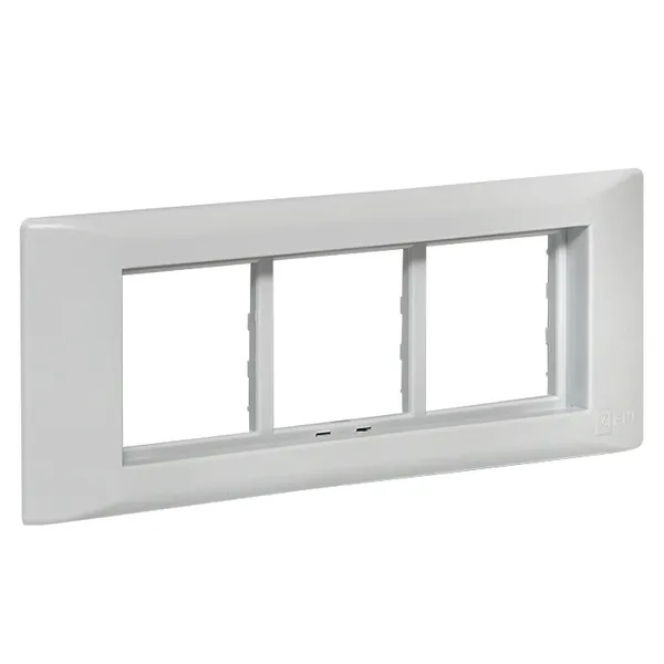 Рамка+суппорт EKF C-Line на 6 модулей (3 поста) для парапетного кабельного канала 105х50мм белый