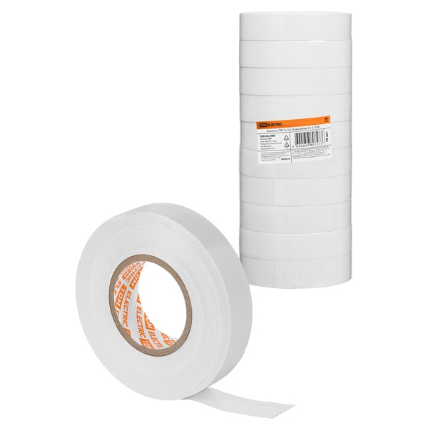 Изолента ПВХ TDM 0,15х19 мм Белая 25 метров [упаковка 10шт]