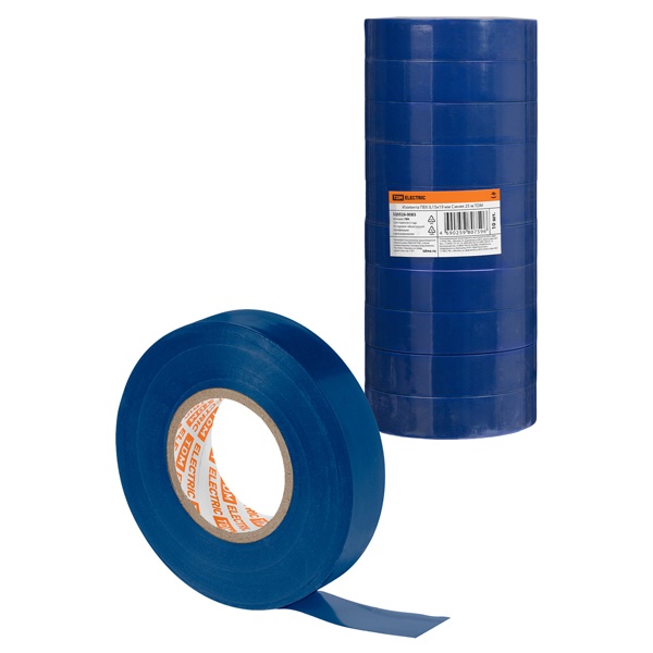 Изолента ПВХ TDM 0,15х19 мм Синяя 25 метров [упаковка 10шт]