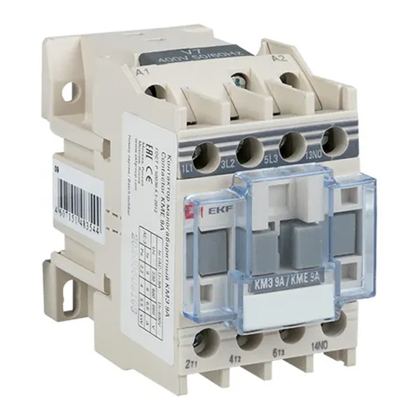 Контактор малогабаритный EKF PROxima КМЭ 3P 9А 220В 1NC