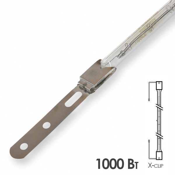 Лампа инфракрасная LightBest IRK 9053 1000W 235V X-clip CU370 L370mm (13713X, 64241027)