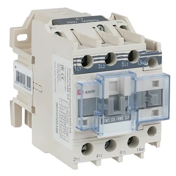 Контактор малогабаритный EKF PROxima КМЭ 3P 32А 220В 1NC