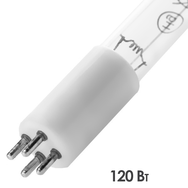 Лампа амальгамная LightBest GPHHVA 843T5L/4P (G10q) 120W 1.2A L843x15mm (dinUV prevent 120Вт)