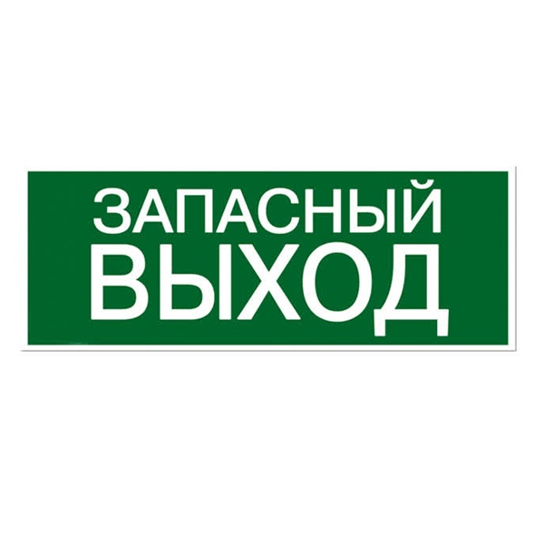 Знак TDM Запасный выход 350х124мм для ССА
