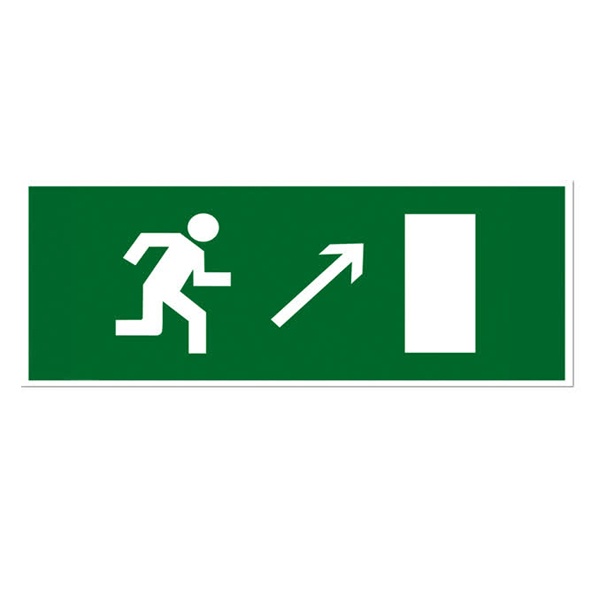 Знак TDM Направление к эвакуационному выходу направо вверх 350х124мм для ССА