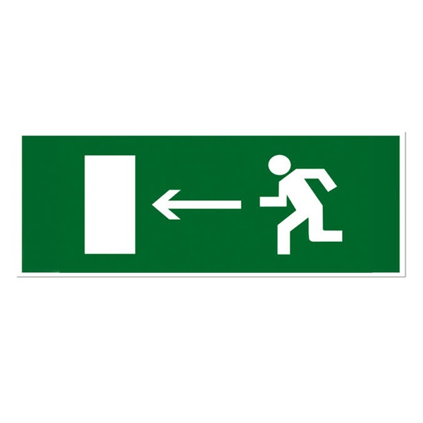 Знак TDM Направление к эвакуационному выходу налево 350х124мм для ССА