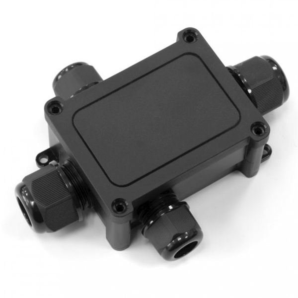 Распределительная коробка Промрукав 4-вводная IP68 ПА66 40А 450В d5-14 мм 135х96х42 черная