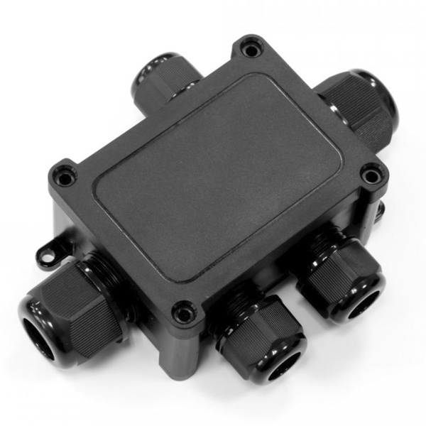 Распределительная коробка Промрукав 5-вводная IP68 ПА66 40А 450В d5-14 мм 135х96х42 черная