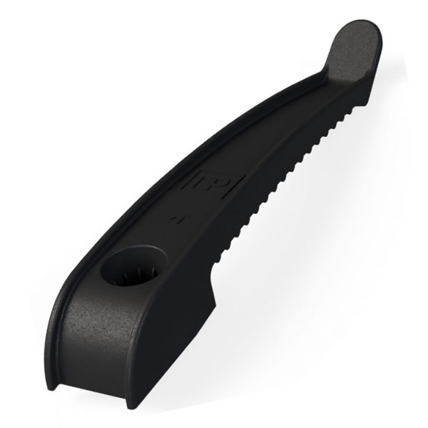 Держатель круглого кабеля Промрукав односторонний для прямого монтажа на 8 мест черный (200 шт/кор)