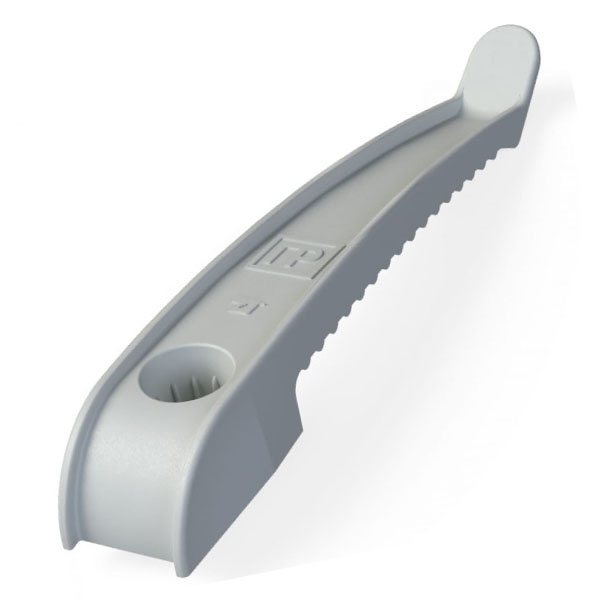 Держатель круглого кабеля Промрукав двусторонний для прямого монтажа на 12 мест серый (25шт/уп)