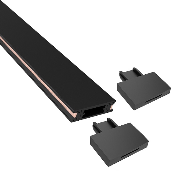 Накладной низковольтный шинопровод JazzWay Pro MTR16 1M-BL 1000x16mm черный