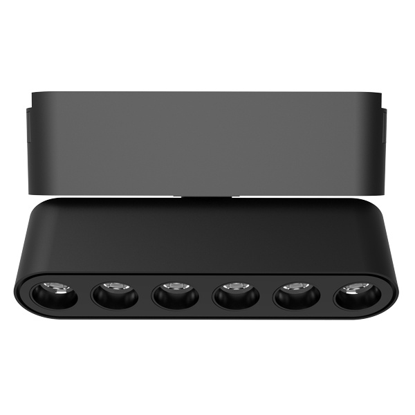 Трековый светодиодный светильник MTR16 1306R 6W 3000K 40V spot 36° BL IP20 низковольтный Pro черный