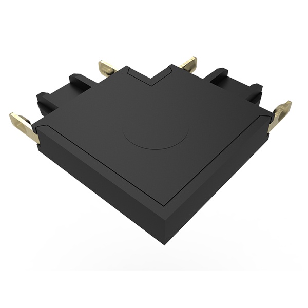 Коннектор JazzWay MTR16 CL-BL L - образный черный, для накладного низковольтного шинопровода Pro