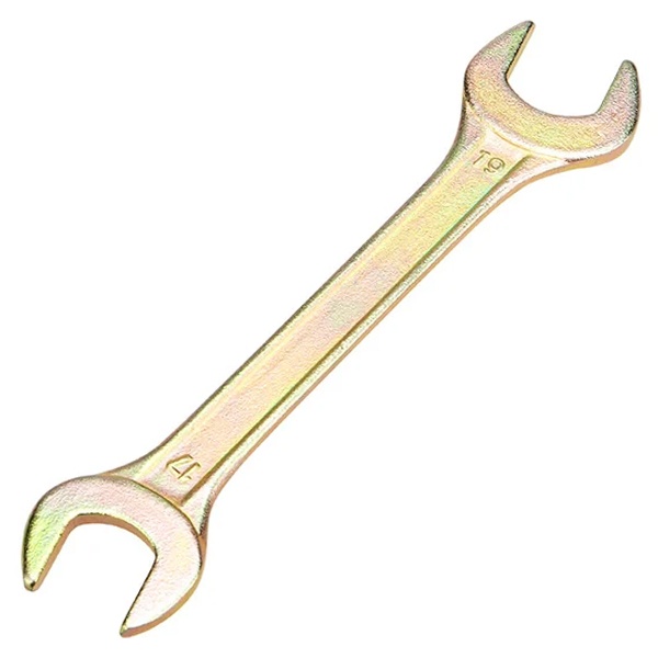 Ключ рожковый 17х19 мм, желтый цинк Rexant