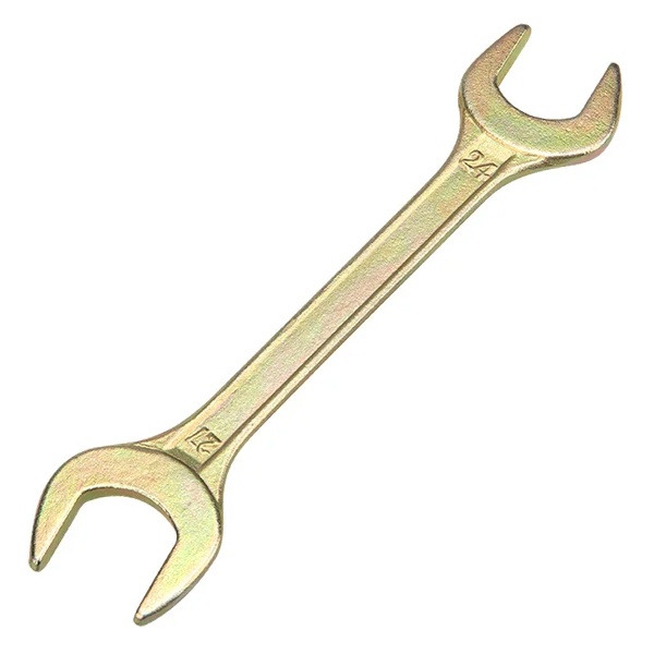 Ключ рожковый 24х27 мм, желтый цинк Rexant