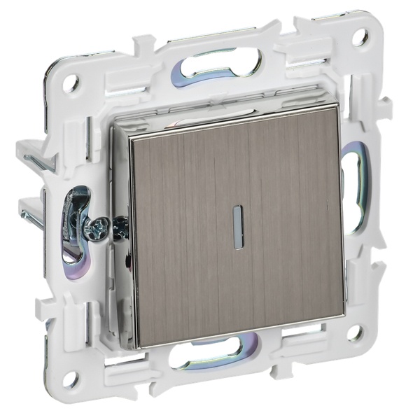 Переключатель одноклавишный с индикацией ИЭК SKANDY SK-V08N 10А никель