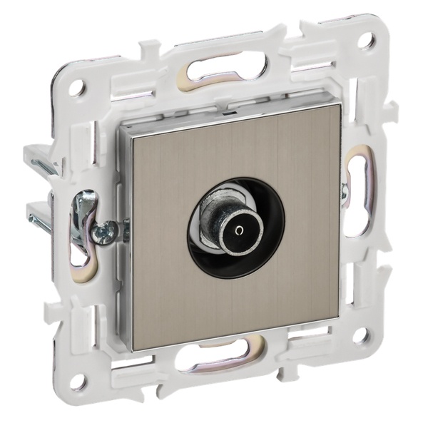 Розетка TV оконечная ИЭК SKANDY SK-A12N никель