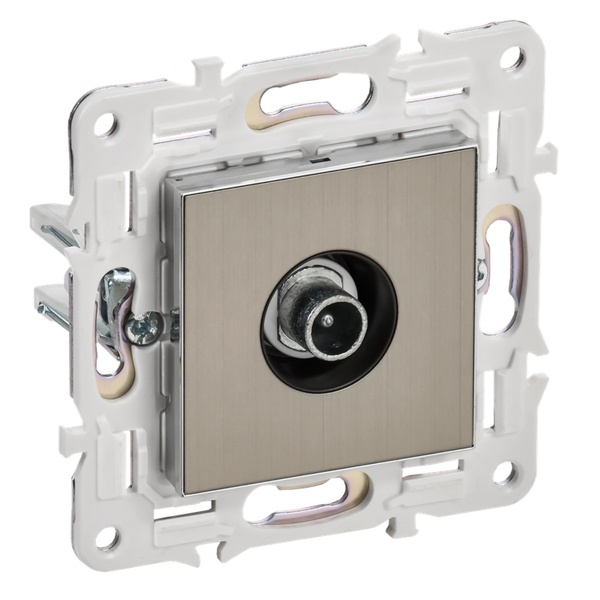 Розетка TV проходная ИЭК SKANDY SK-A17N никель