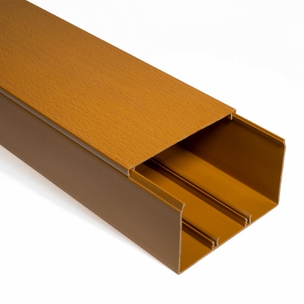 Кабель-канал Промрукав с крышкой 100х60 ПВХ бук 2м/шт [уп.8м] (кабельный короб)