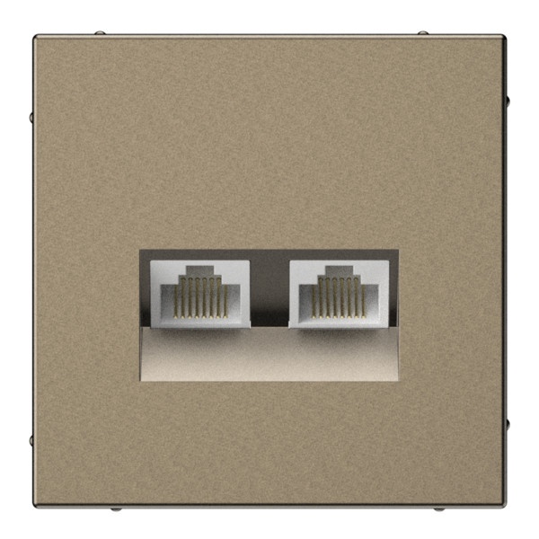 Розетка двойная компьютерная RJ45+RJ45 SE ArtGallery категория 5е мокко