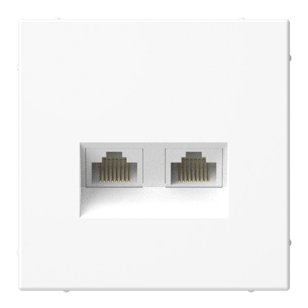 Розетка двойная компьютерная RJ45+RJ45 SE ArtGallery категория 5е белая