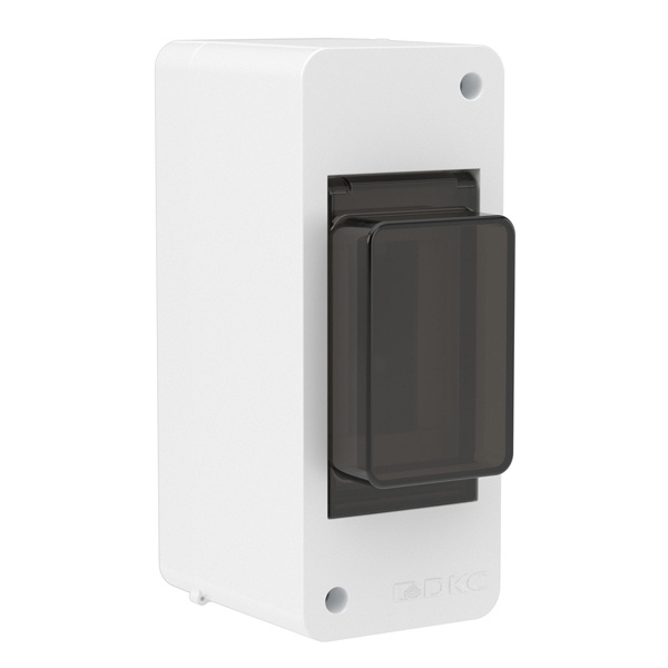 Щиток настенный DKC FRAME 2 модуля с тонированной дверцей IP40 белый