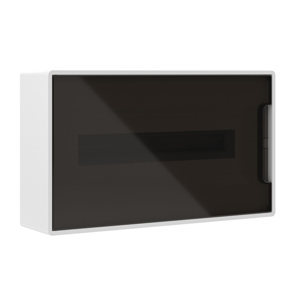 Щит настенный DKC FRAME 18 модулей с тонированной дверцей с шиной IP40 белый