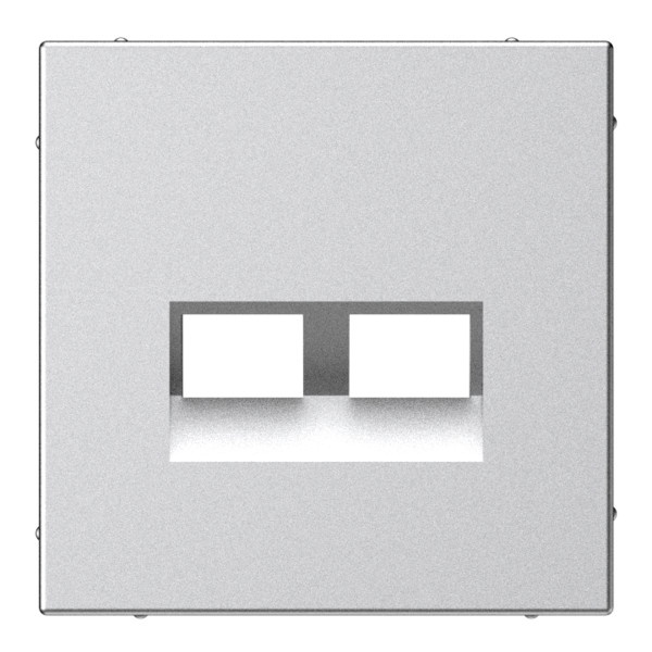 Накладка двойная SE ArtGallery для информационных разъёмов типа Keystone алюминий