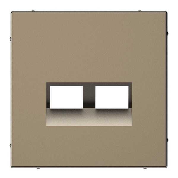 Накладка двойная SE ArtGallery для информационных разъёмов типа Keystone мокко